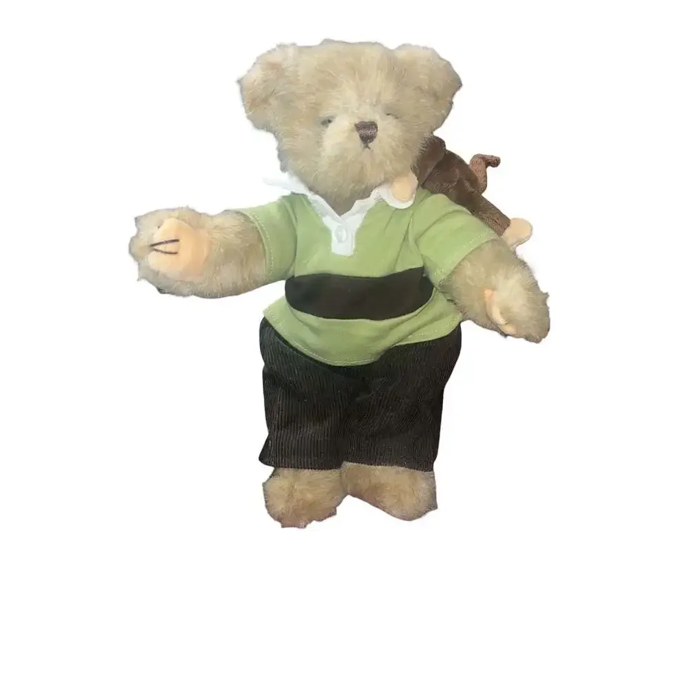 North American Bear Co. Fuzzy Vandebear Teddy Bear with Monkey Accessory